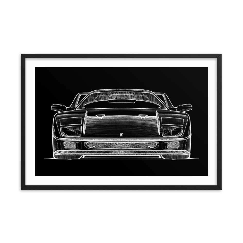 FERRARI F40 Sketch - DETROIT AUTO ART