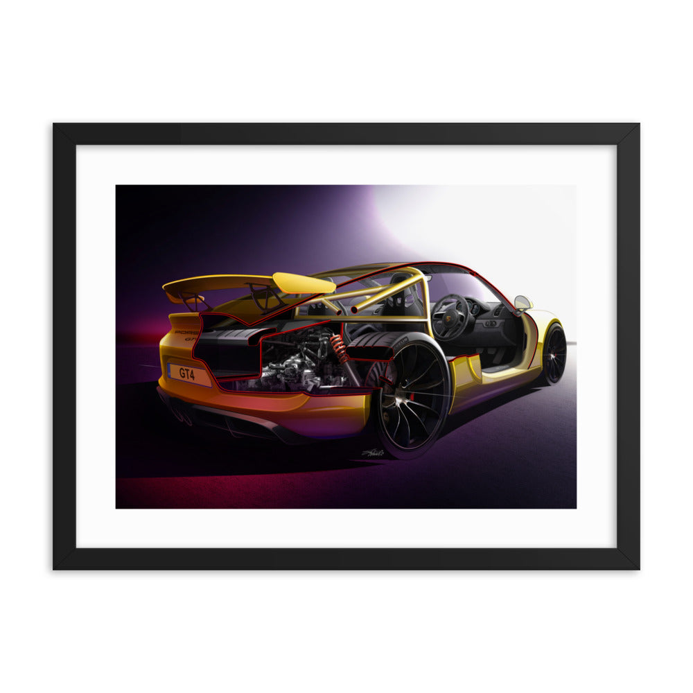 PORSCHE CAYMAN GT4 N.01 - CUTAWAY