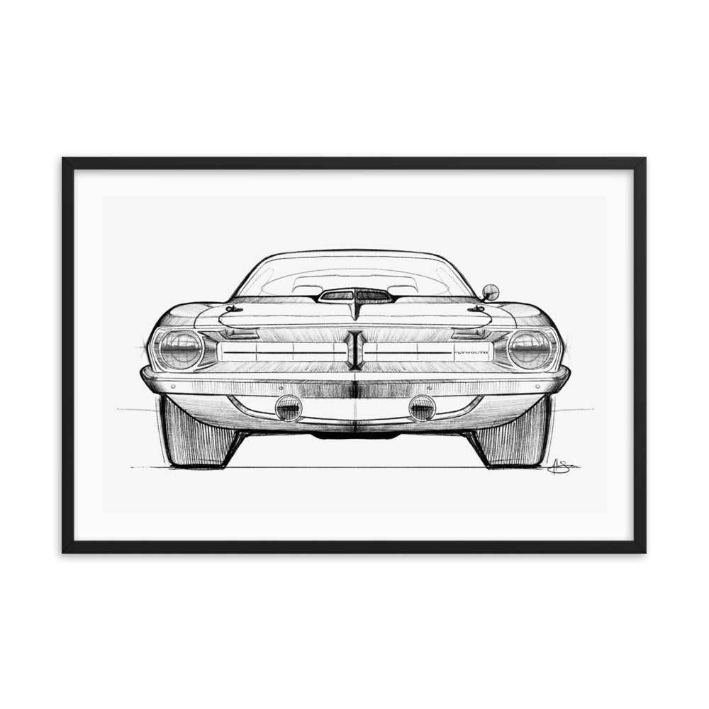 PLYMOUTH CUDA Sketch