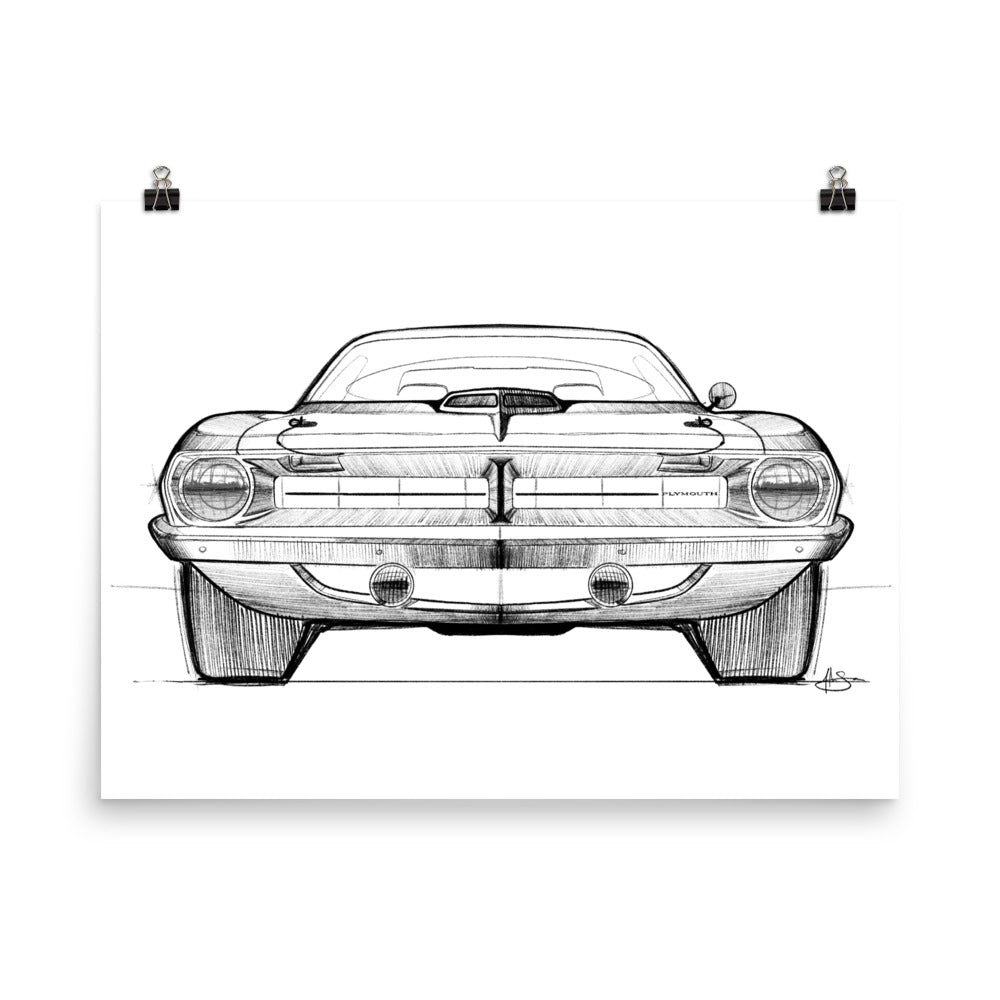 PLYMOUTH CUDA Sketch