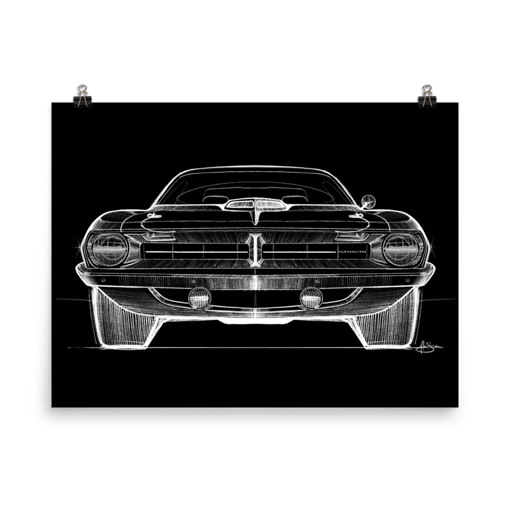 PLYMOUTH CUDA Sketch