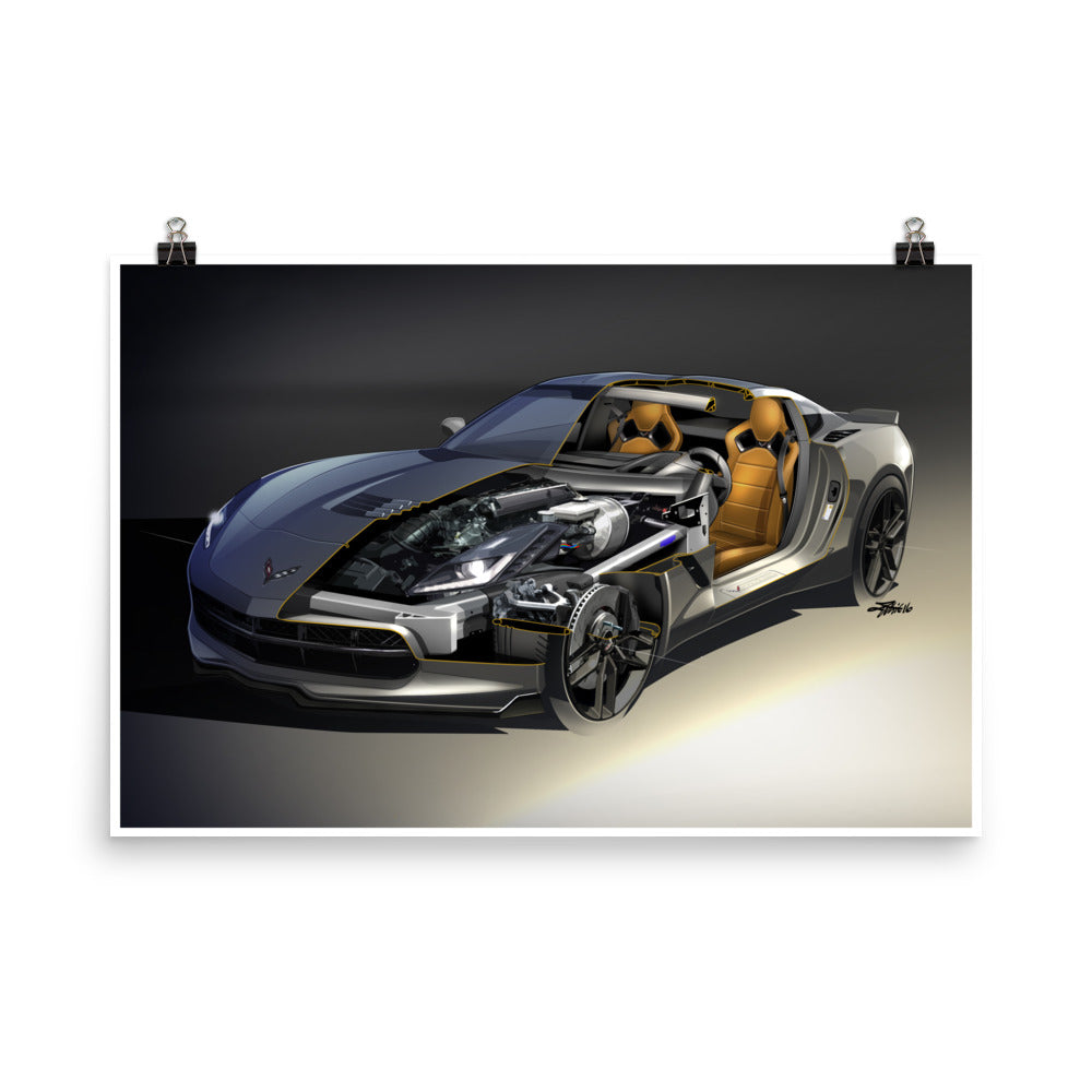 CHEVROLET C7 CORVETTE N.01 - CUTAWAY