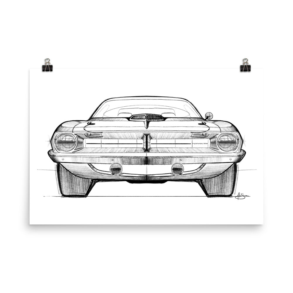 PLYMOUTH CUDA Sketch