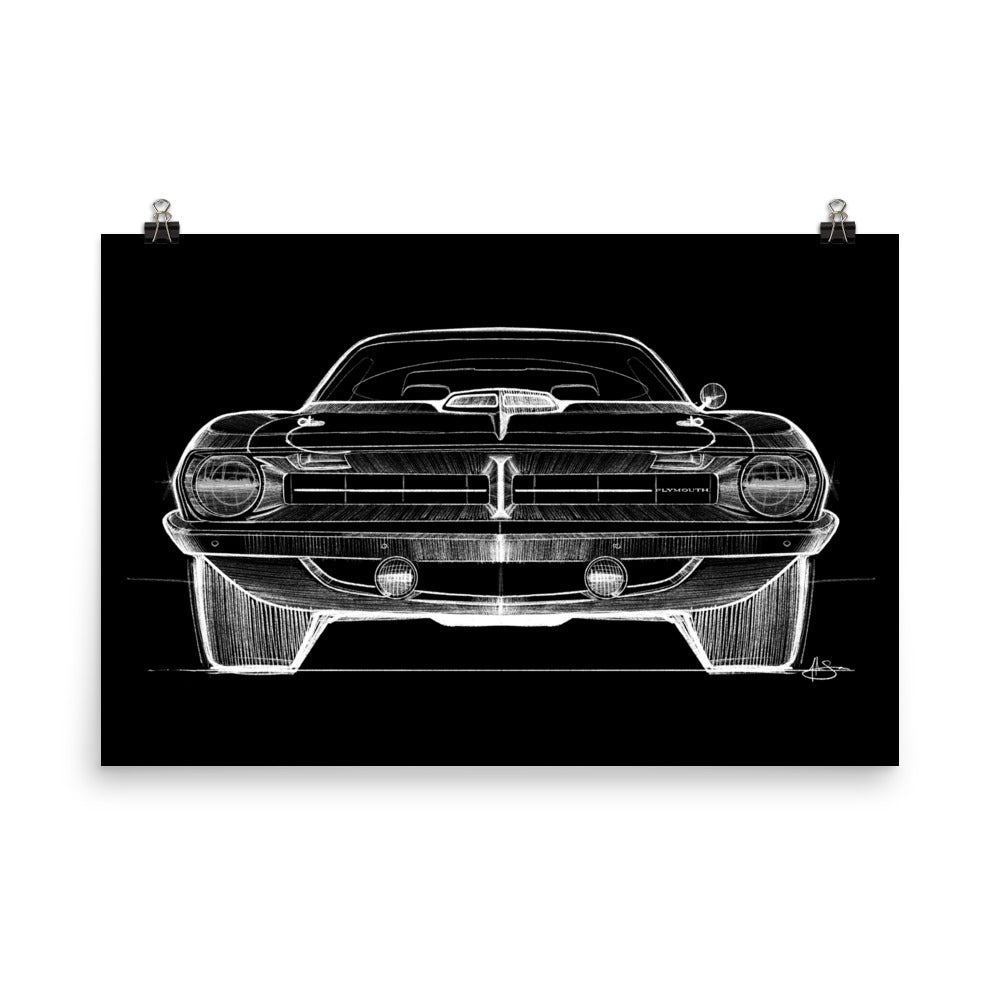 PLYMOUTH CUDA Sketch